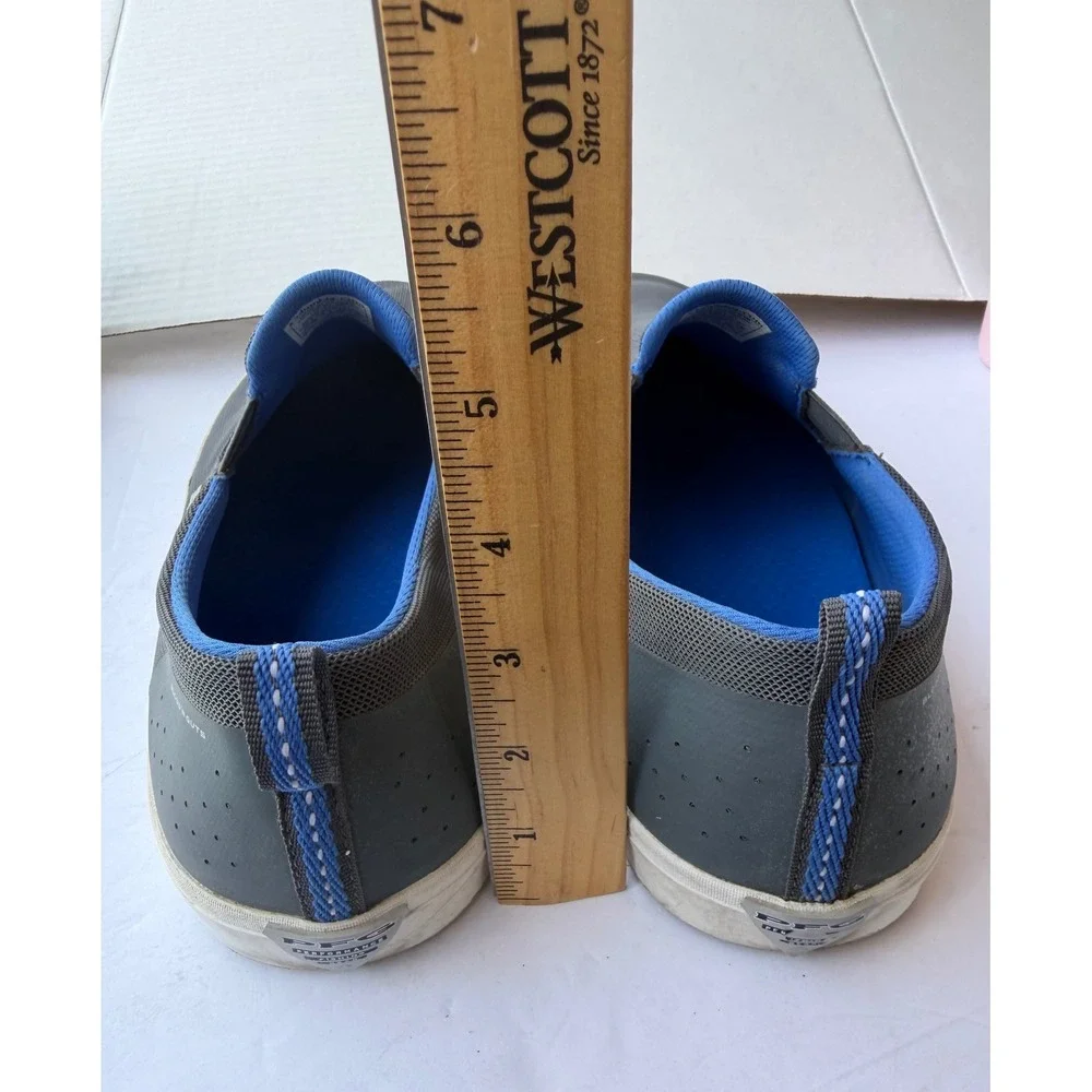 Columbia Bahama Vent PFG Mens Gray‎ and Blue Mesh Slip On Boat Loafer Shoes 13